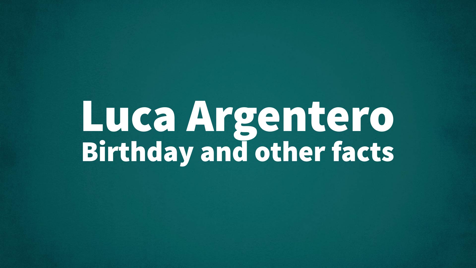 title image for Luca Argentero birthday
