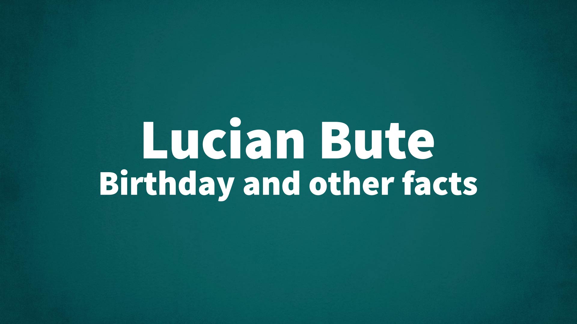 title image for Lucian Bute birthday