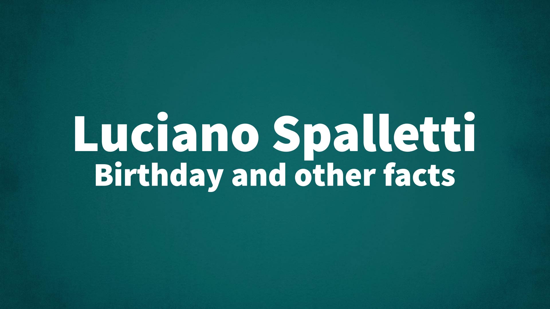 title image for Luciano Spalletti birthday