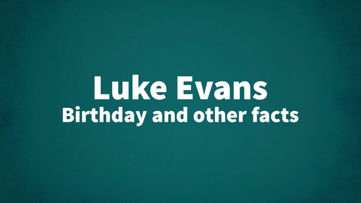 LukeEvans List Of National Days