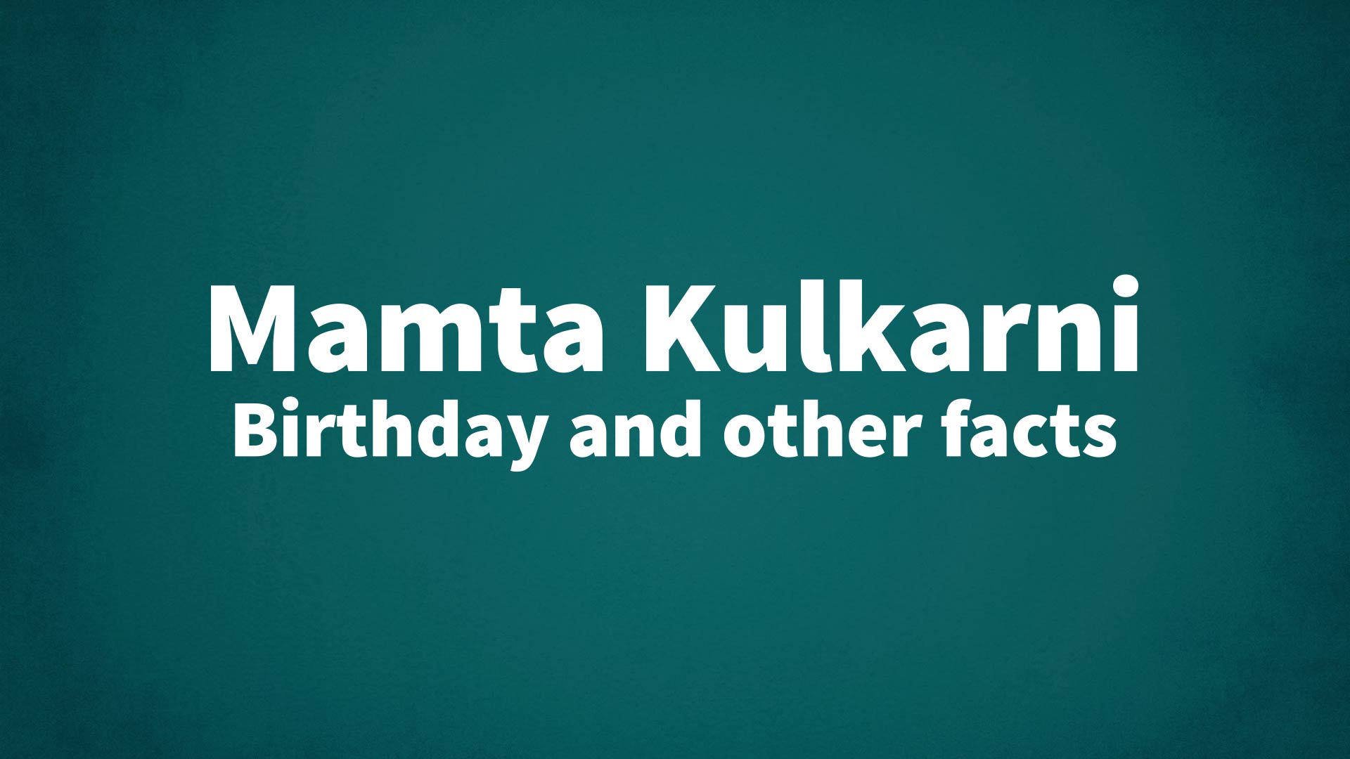 title image for Mamta Kulkarni birthday