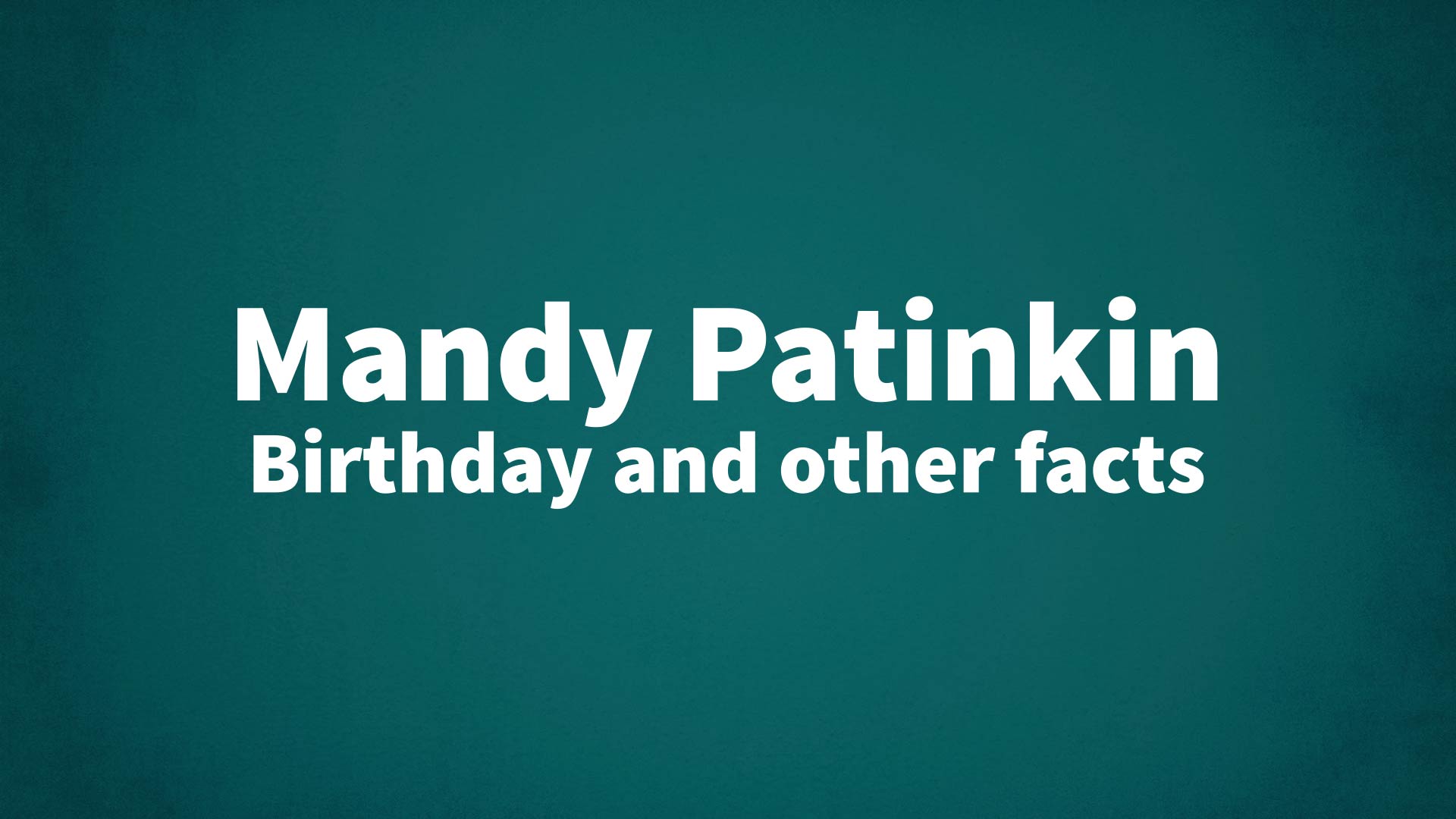 title image for Mandy Patinkin birthday