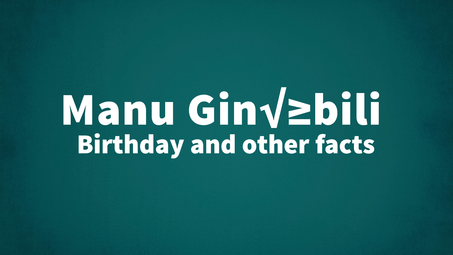 title image for Manu Ginóbili birthday