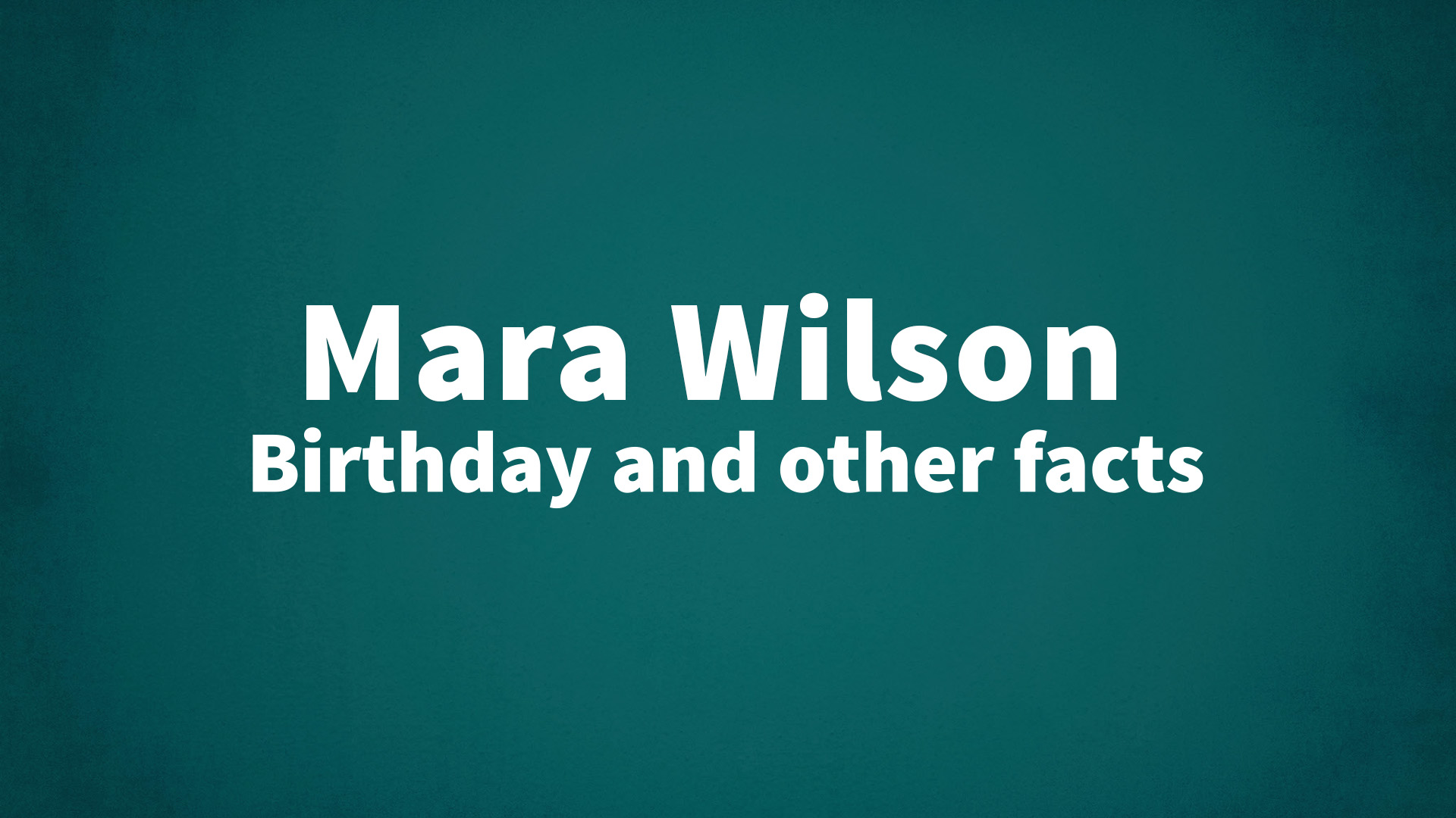 title image for Mara Wilson birthday