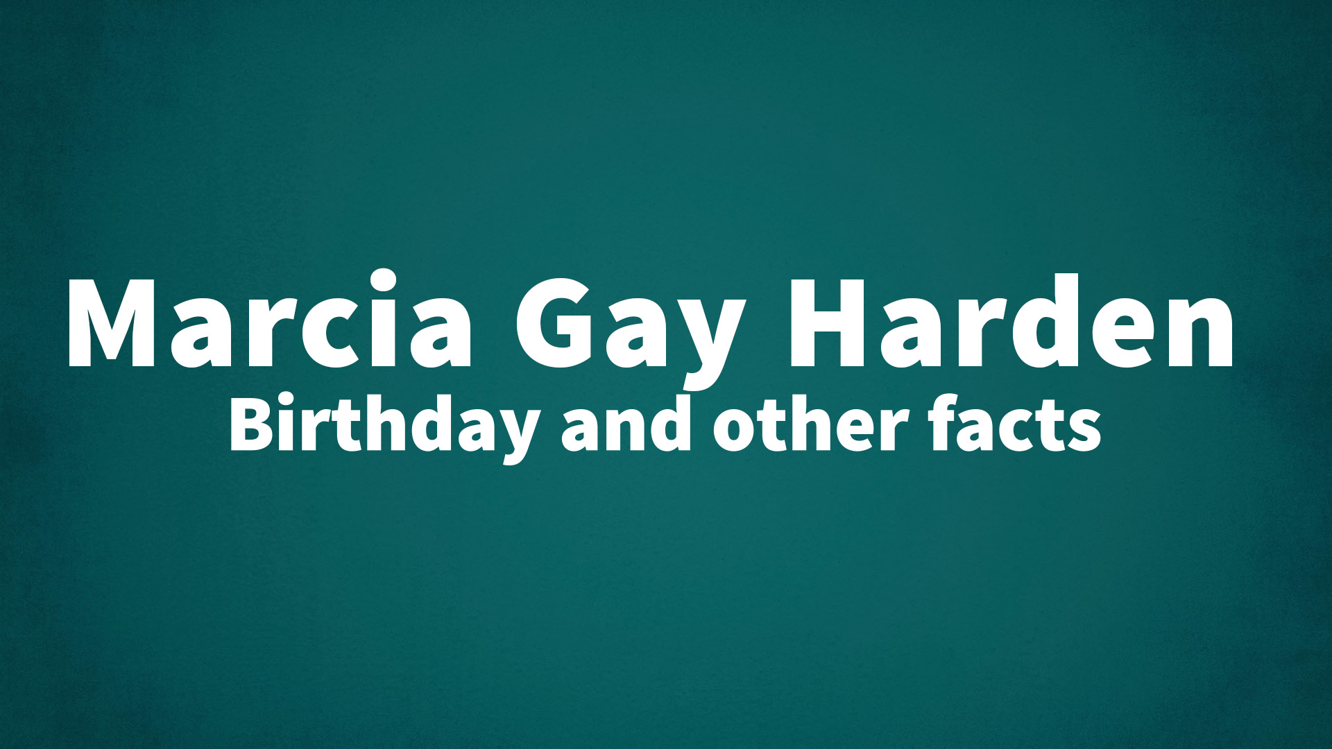 title image for Marcia Gay Harden birthday