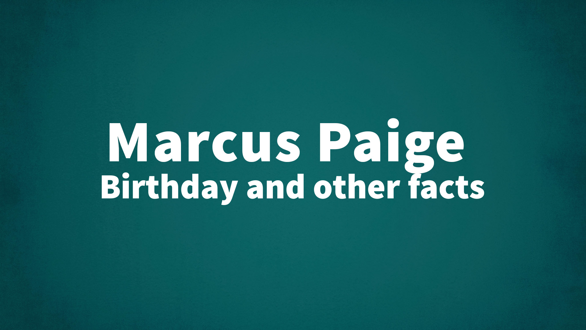 title image for Marcus Paige birthday
