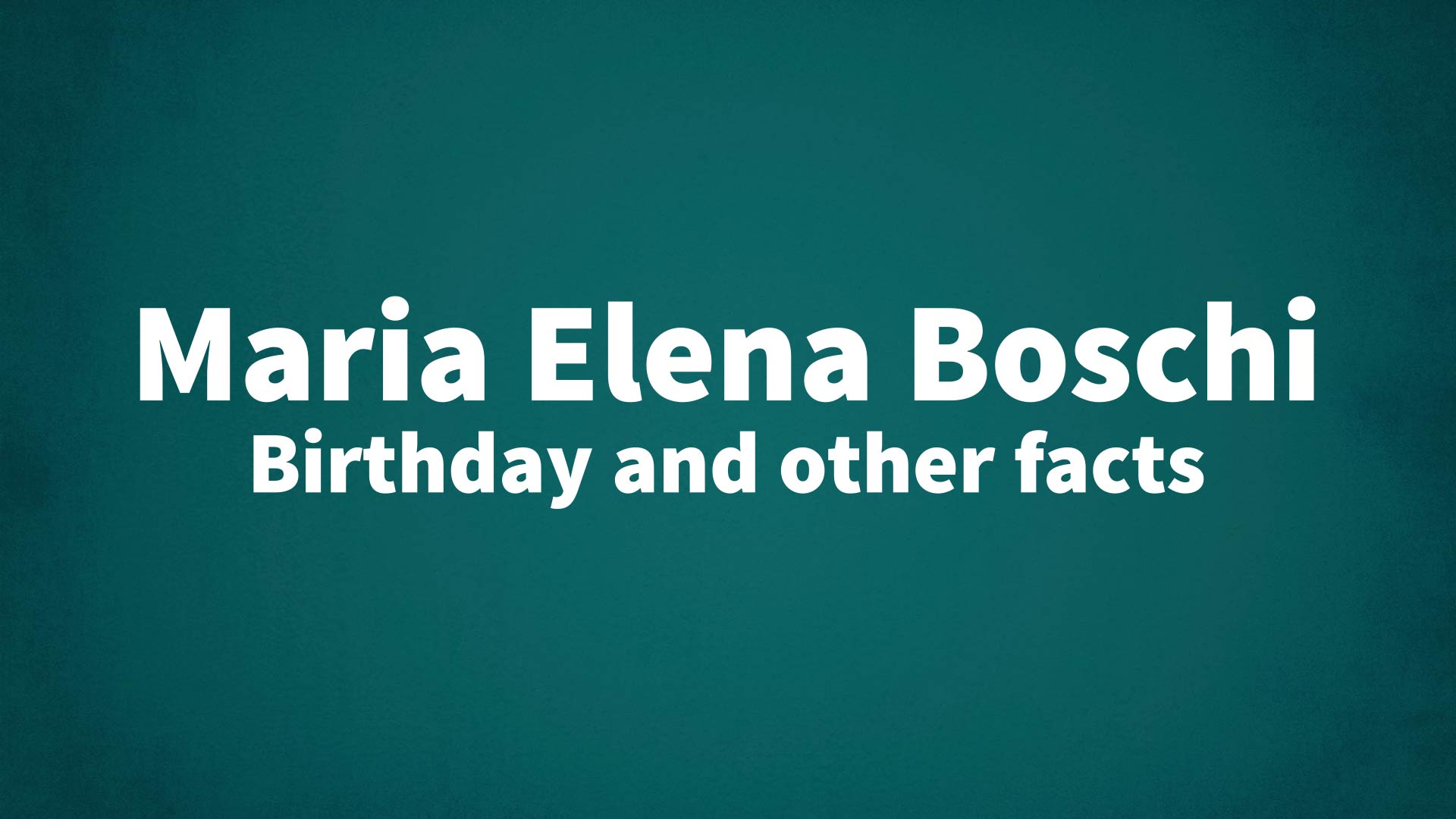 title image for Maria Elena Boschi birthday