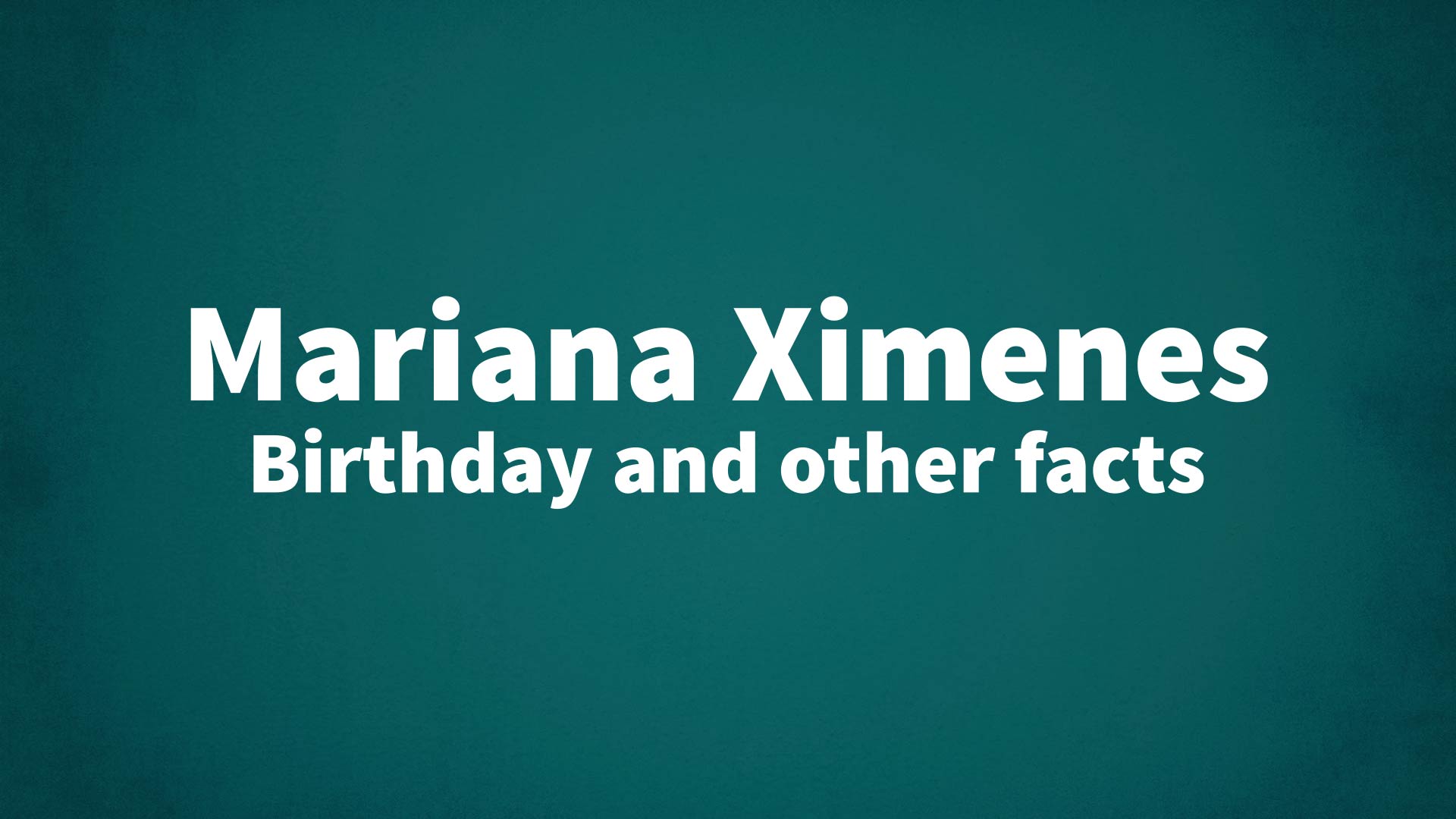 title image for Mariana Ximenes birthday