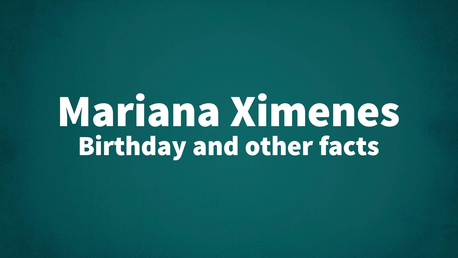 title image for Mariana Ximenes birthday