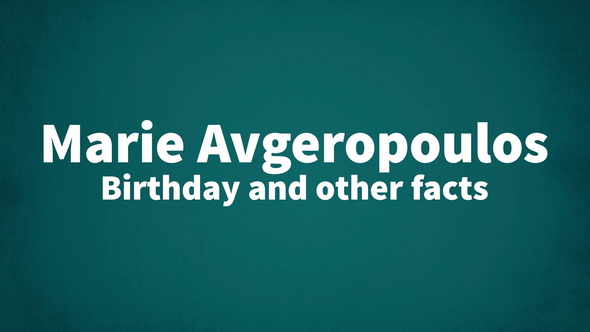 title image for Marie Avgeropoulos birthday