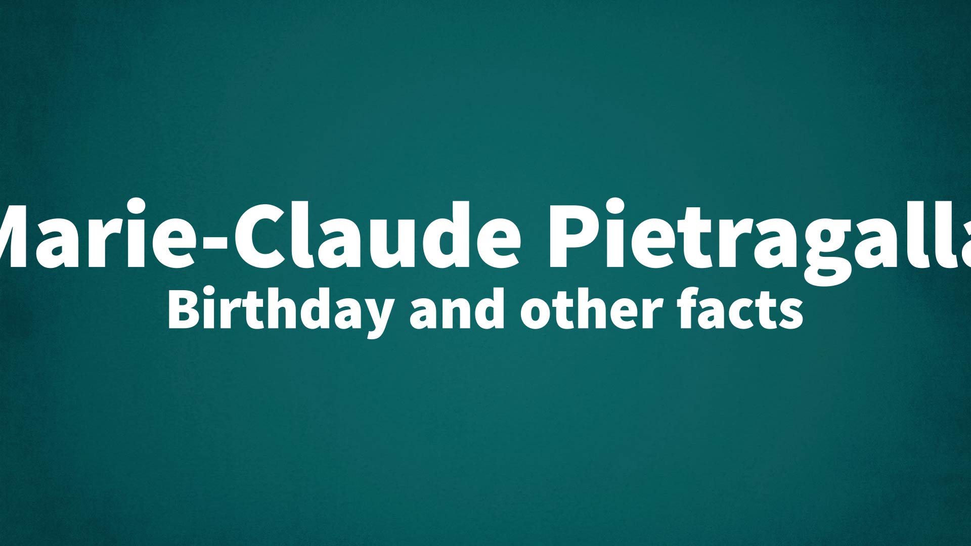 title image for Marie-Claude Pietragalla birthday