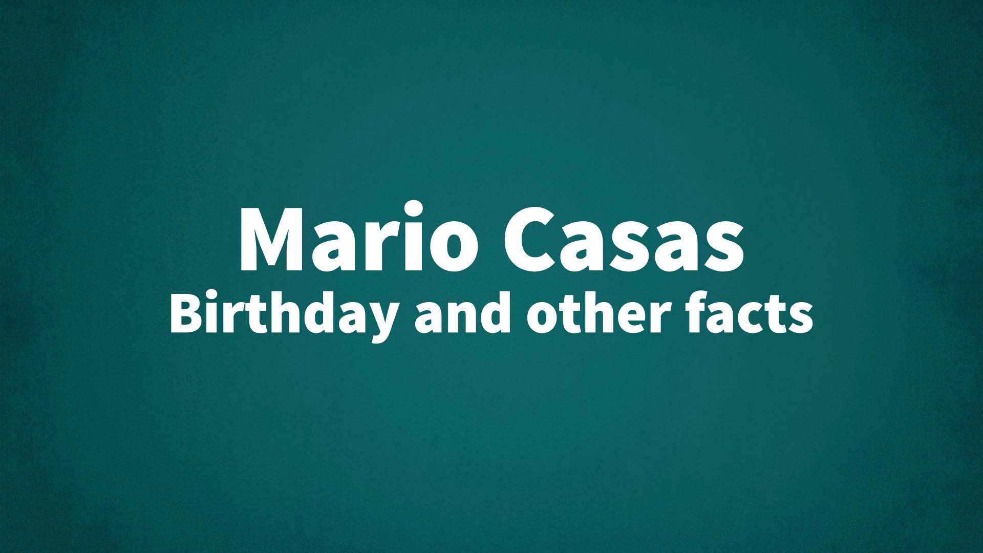 title image for Mario Casas birthday
