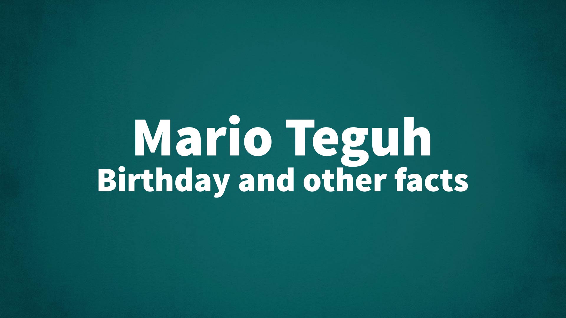 title image for Mario Teguh birthday