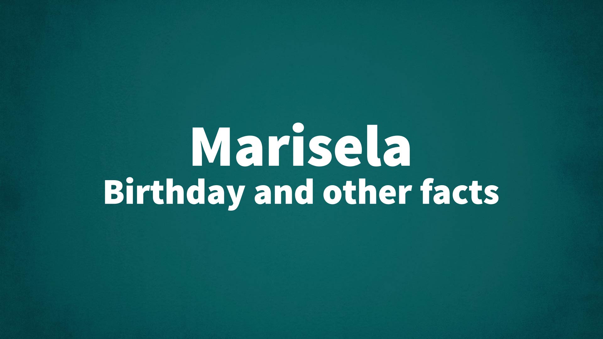 title image for Marisela birthday