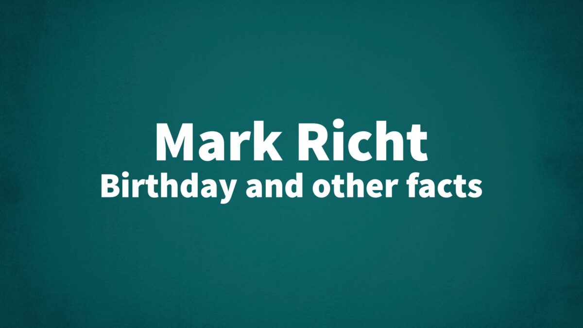 Mark-Richt - List Of National Days
