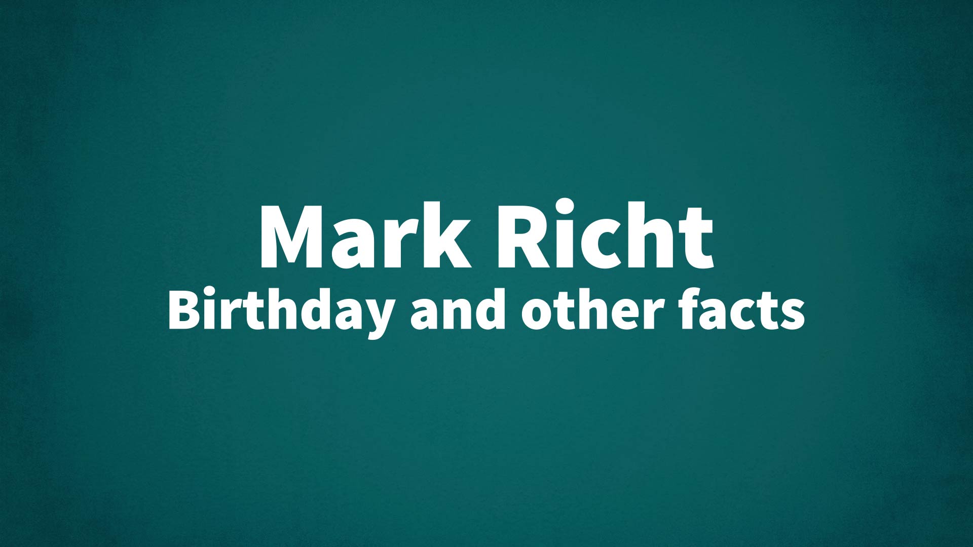 title image for Mark Richt birthday