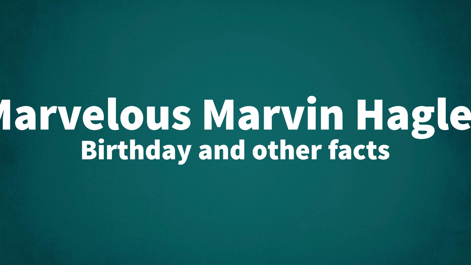 title image for Marvelous Marvin Hagler birthday