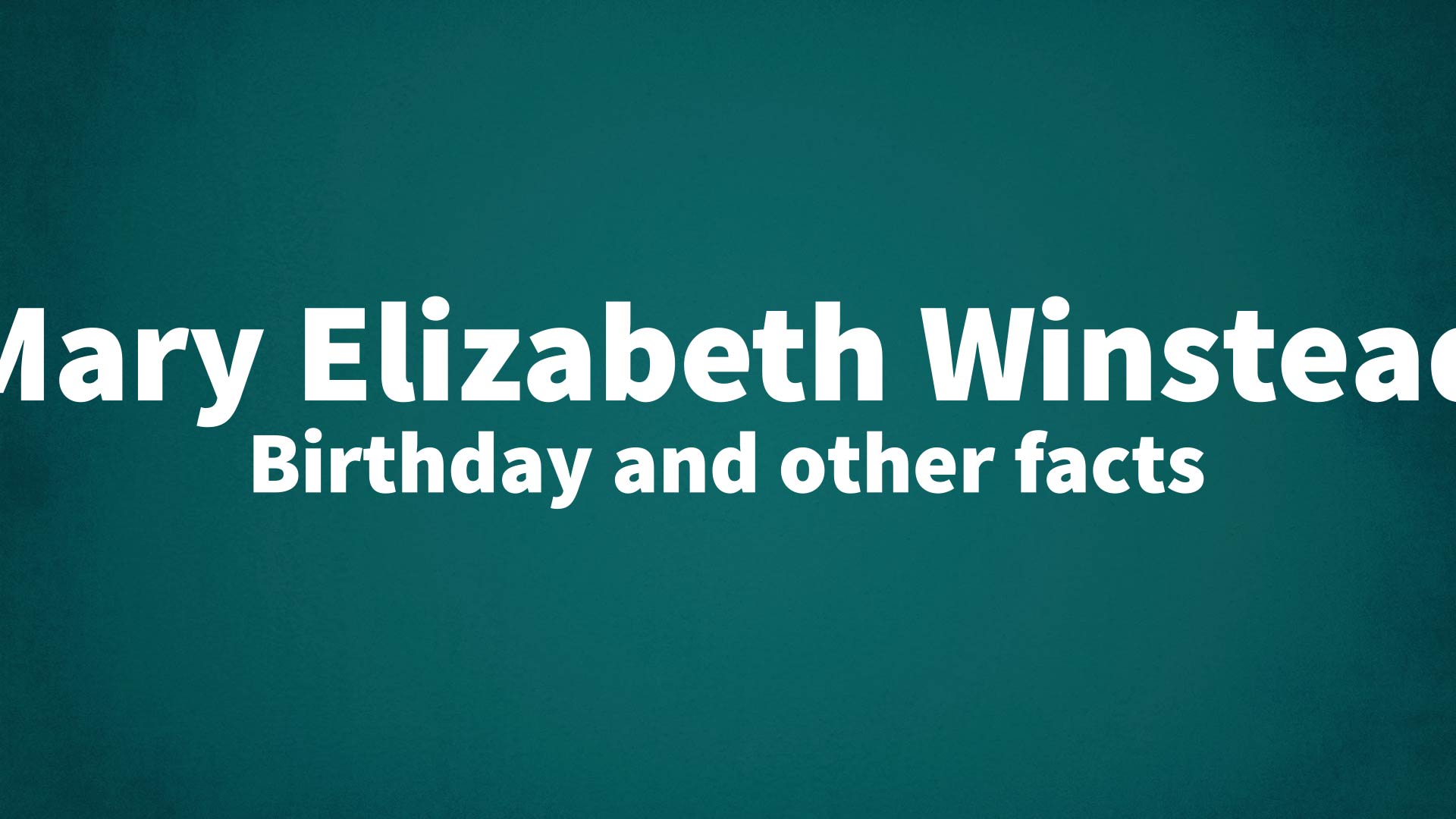 title image for Mary Elizabeth Winstead birthday