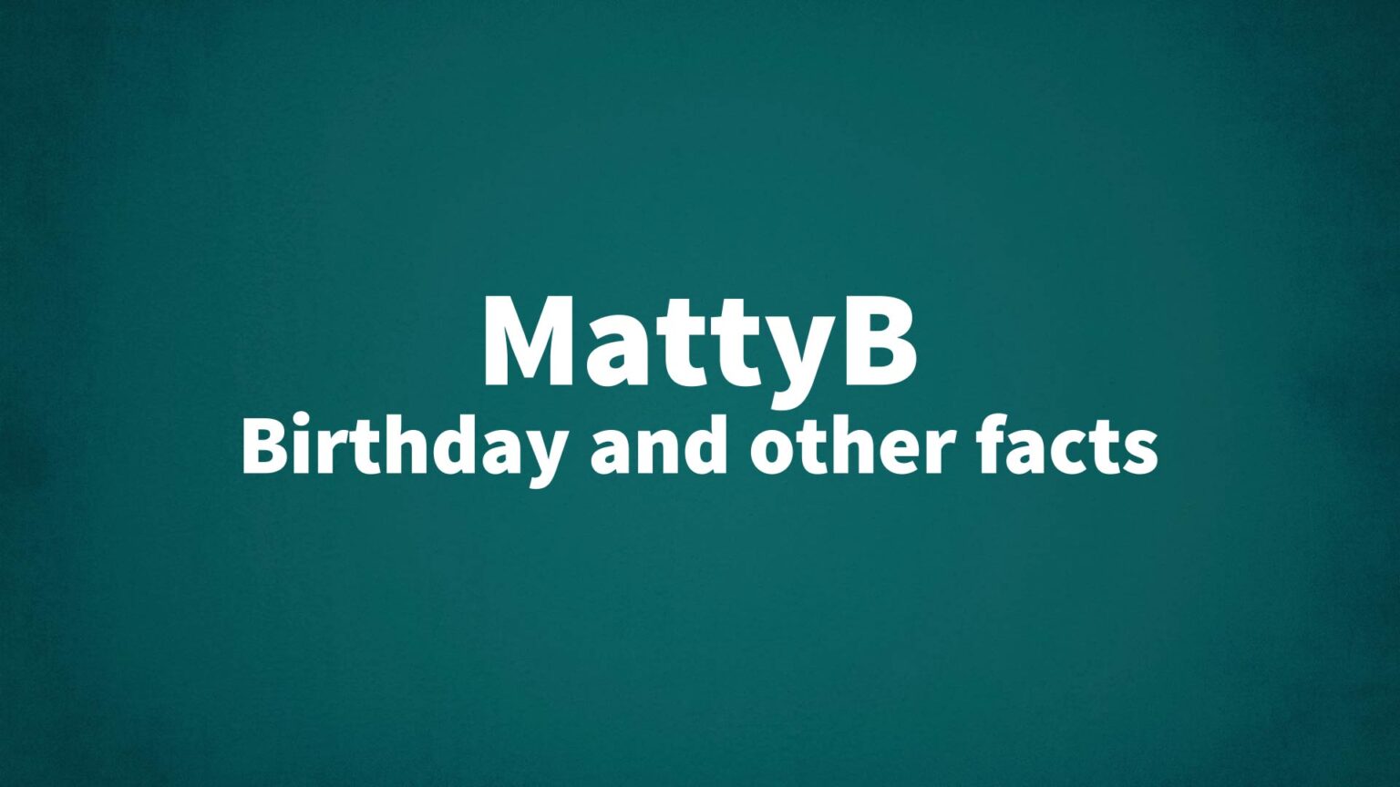 MattyB List Of National Days
