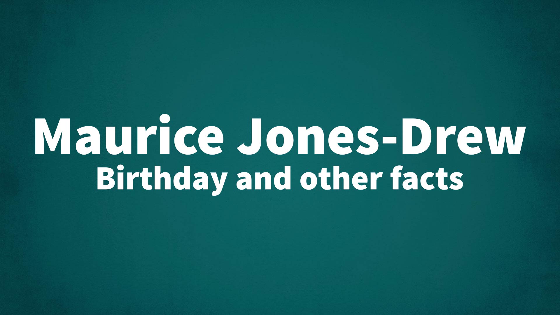 title image for Maurice Jones-Drew birthday