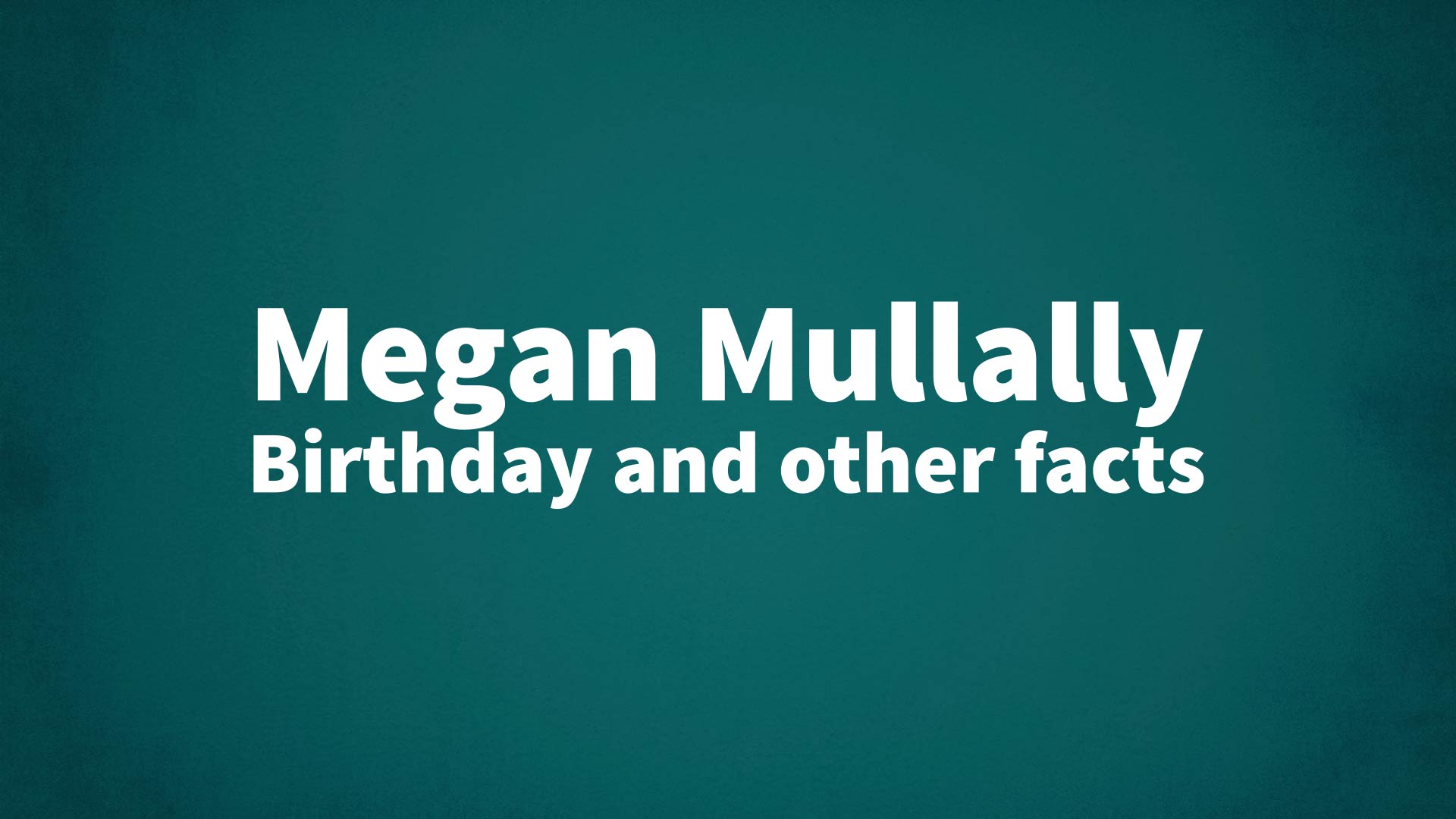 title image for Megan Mullally birthday