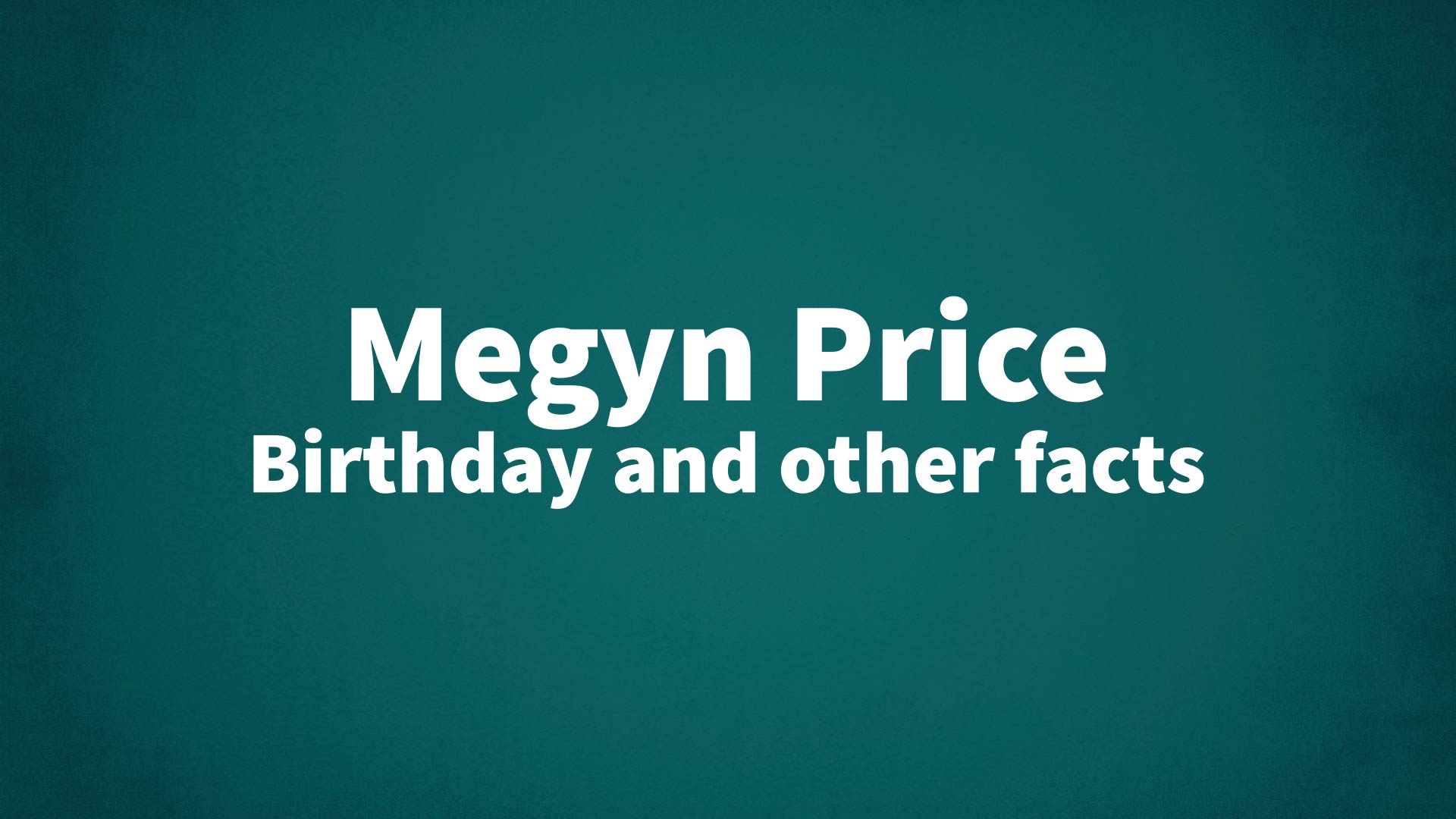 title image for Megyn Price birthday
