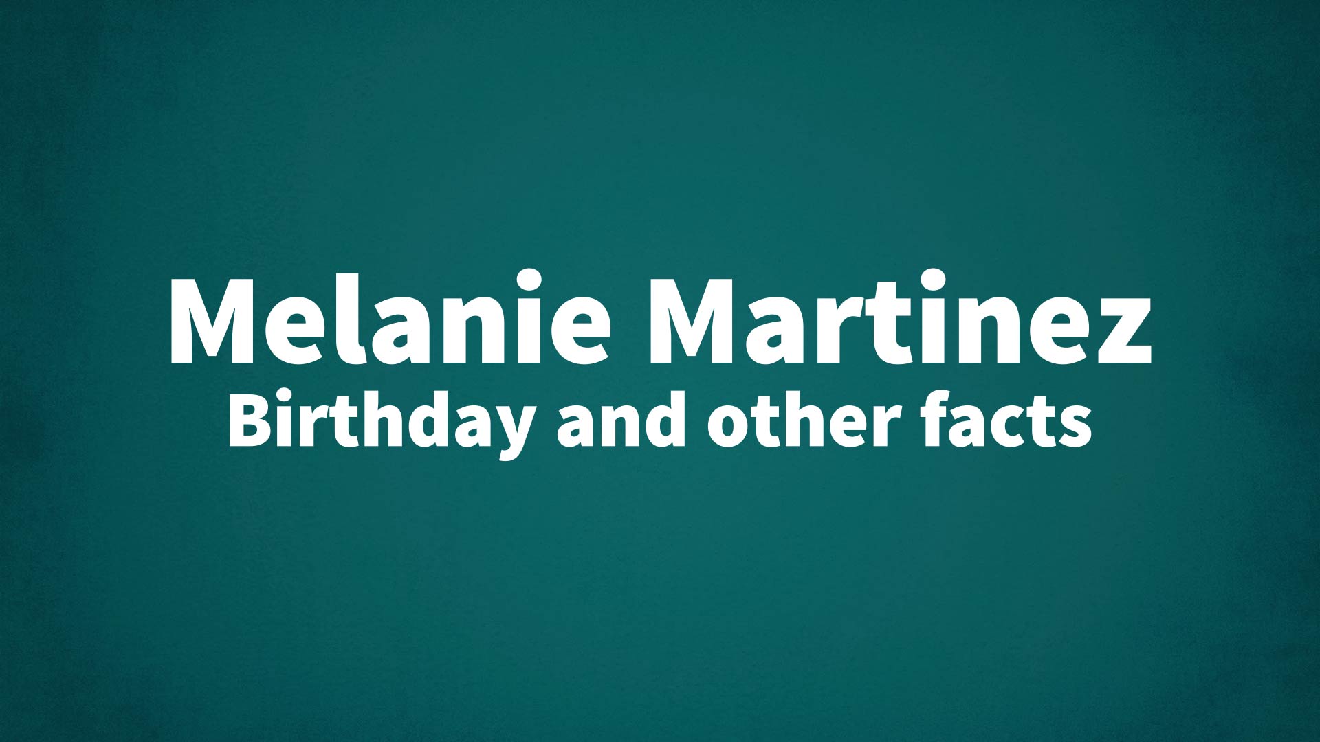 title image for Melanie Martinez birthday