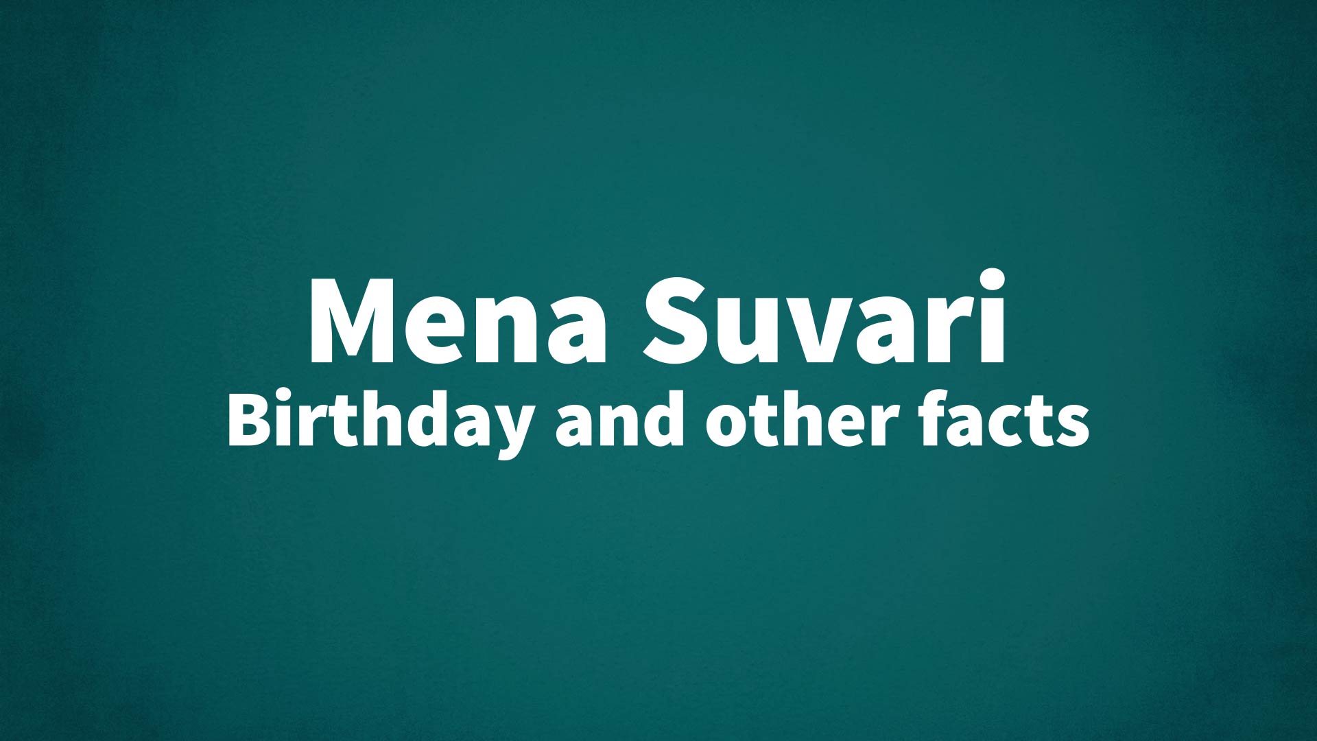 title image for Mena Suvari birthday