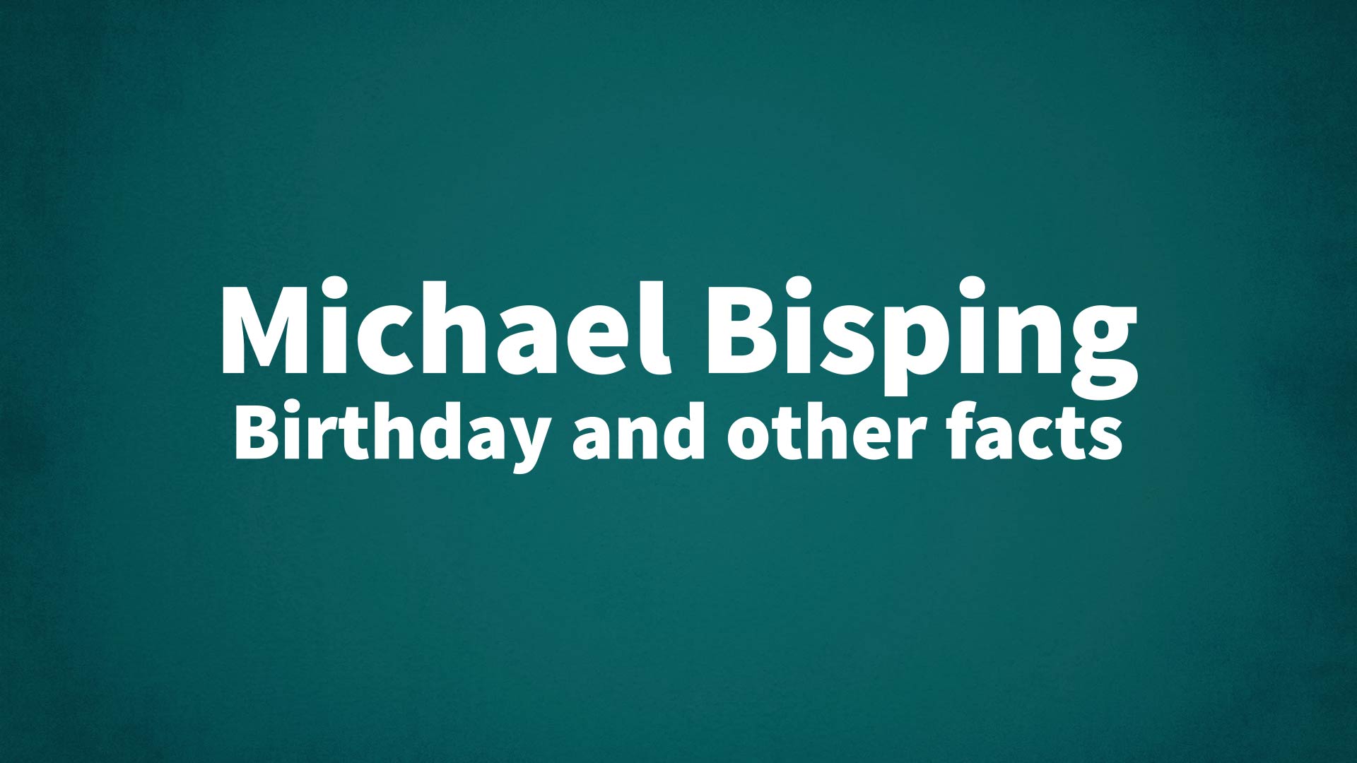 title image for Michael Bisping birthday