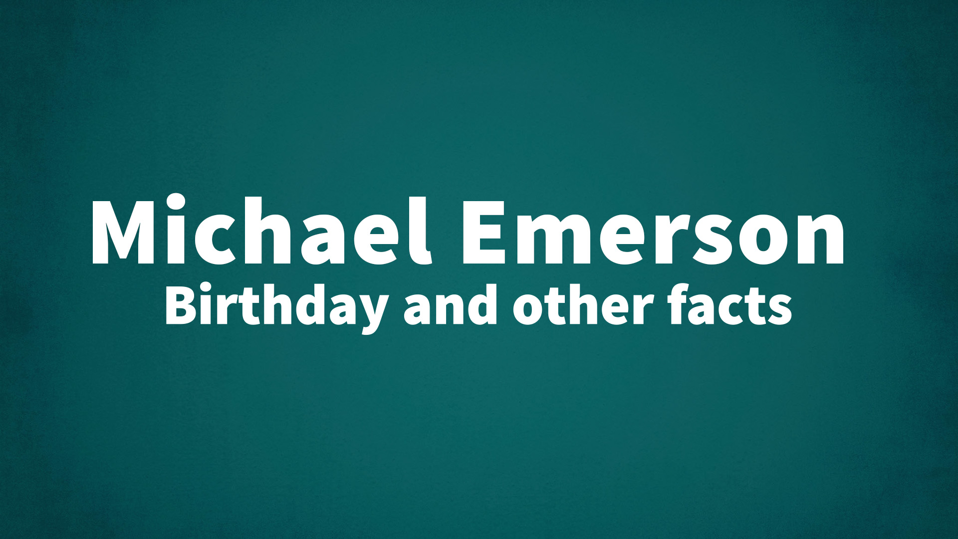 title image for Michael Emerson birthday