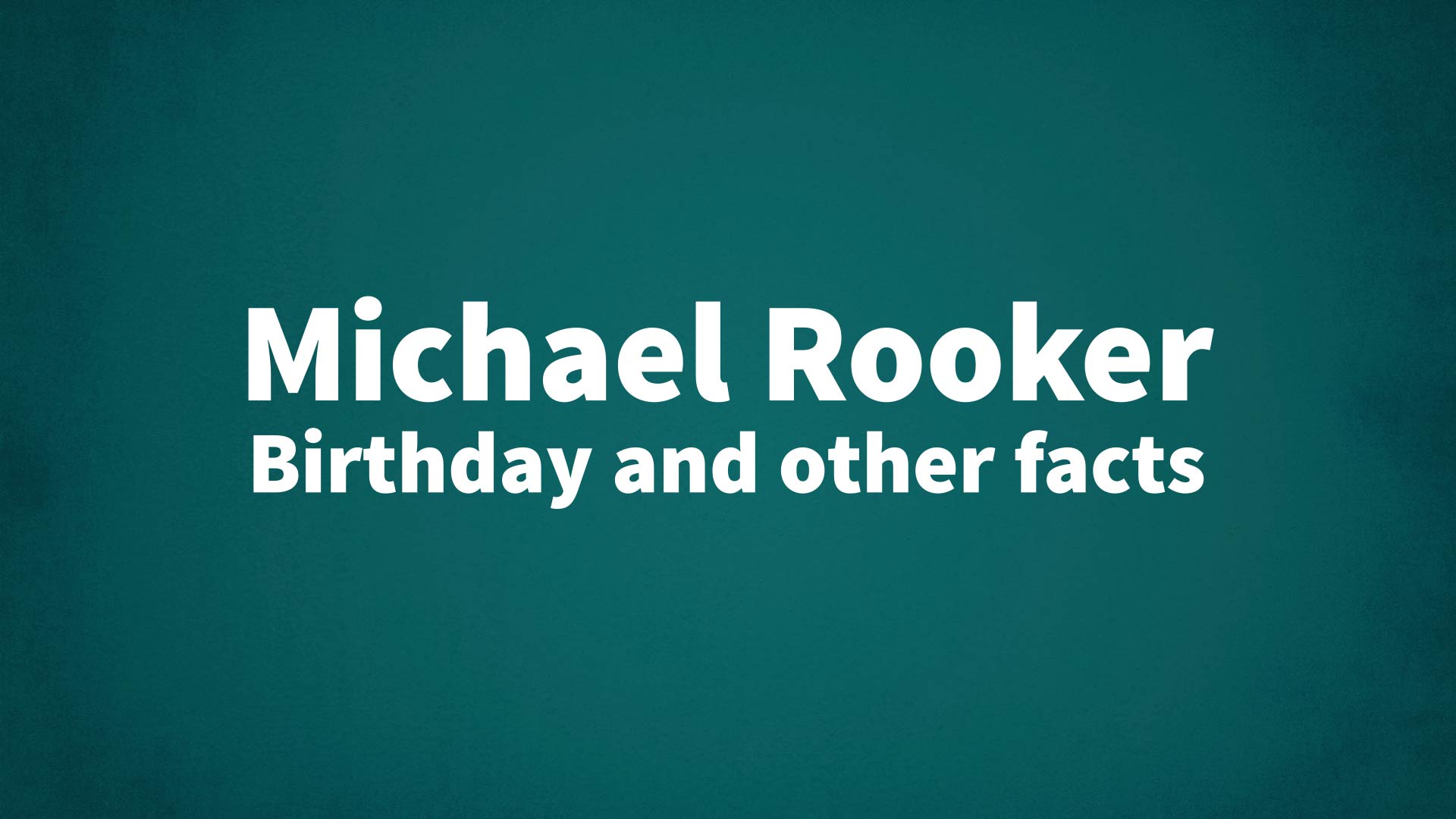 title image for Michael Rooker birthday