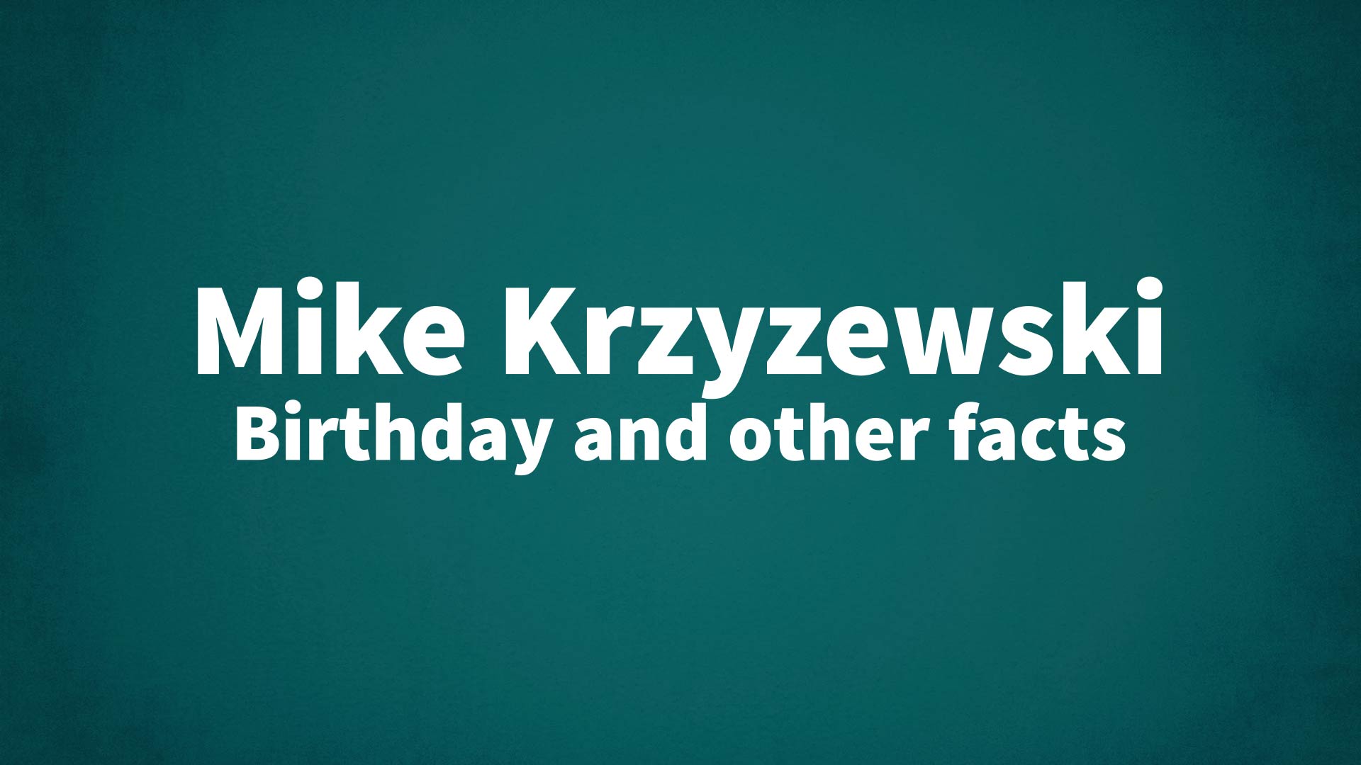 title image for Mike Krzyzewski birthday
