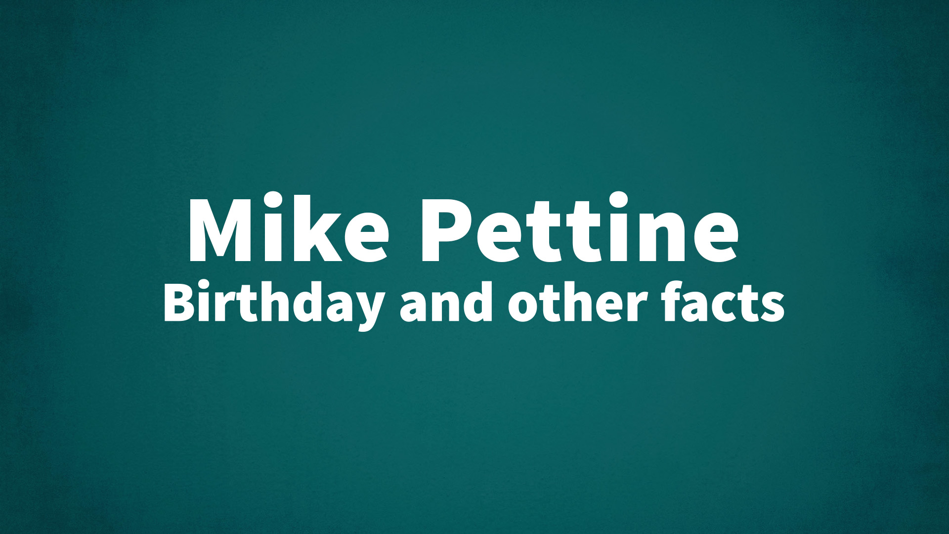 title image for Mike Pettine birthday