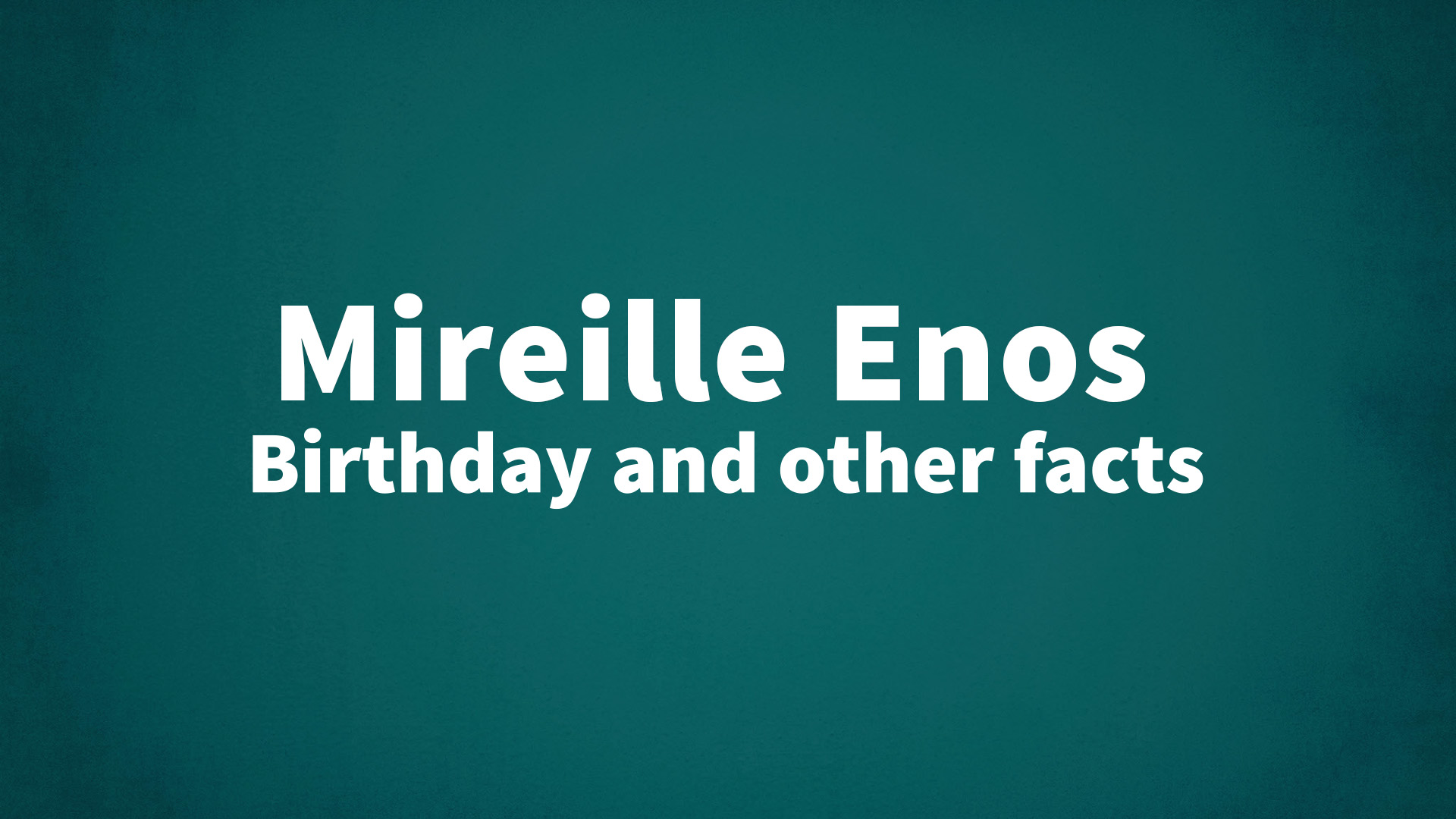 title image for Mireille Enos birthday