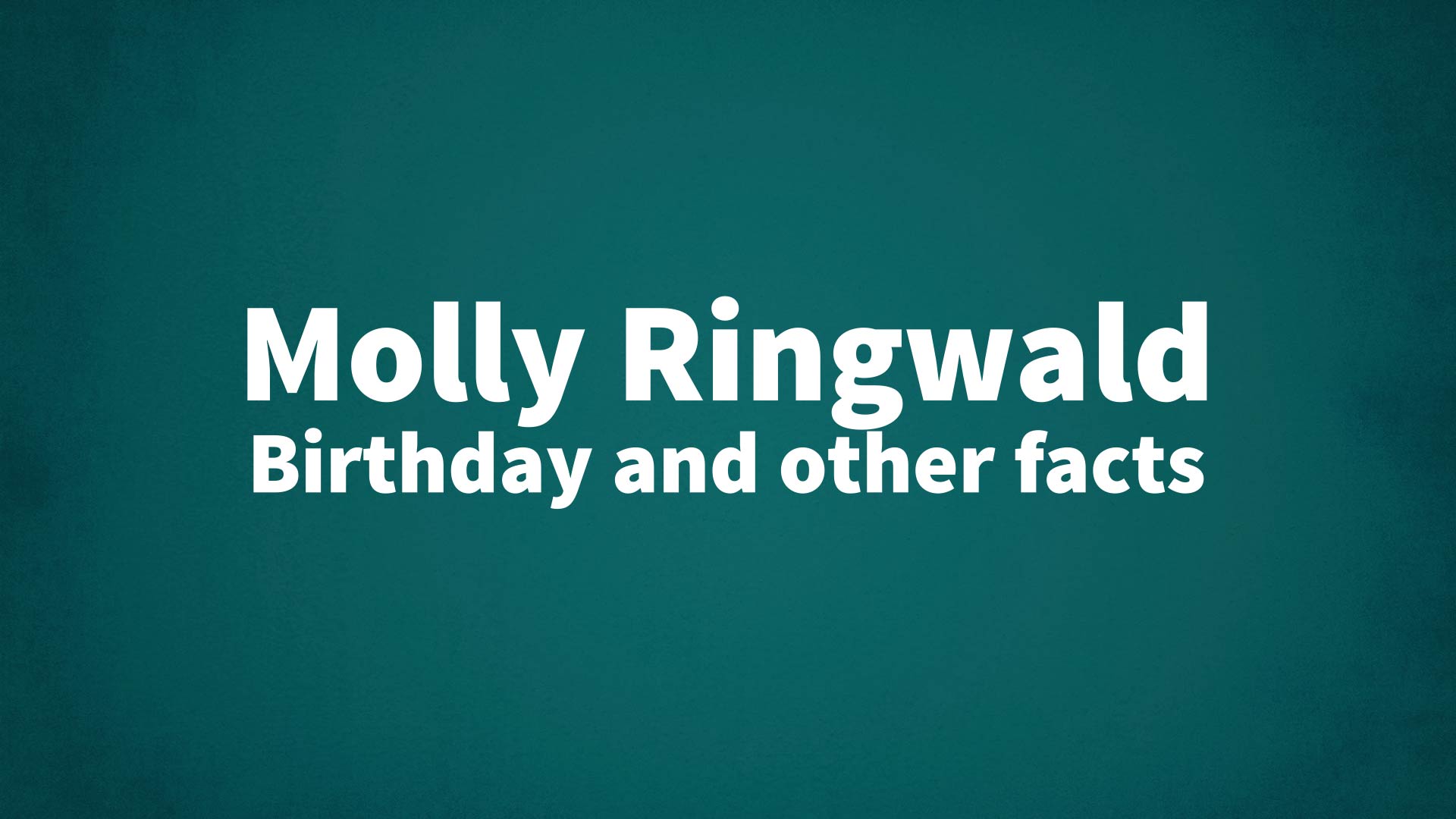 title image for Molly Ringwald birthday