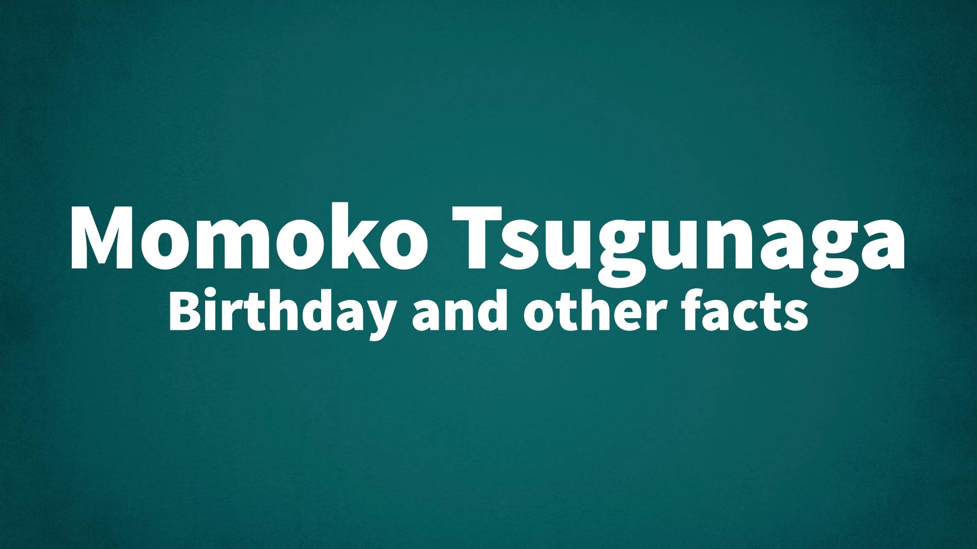 title image for Momoko Tsugunaga birthday