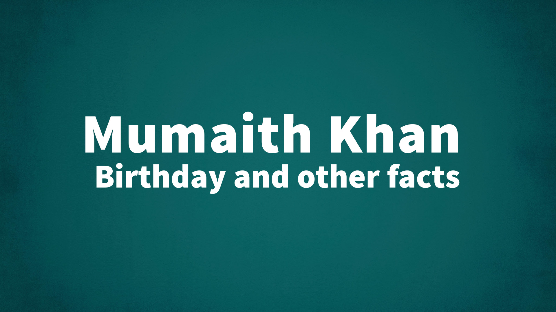 title image for Mumaith Khan birthday