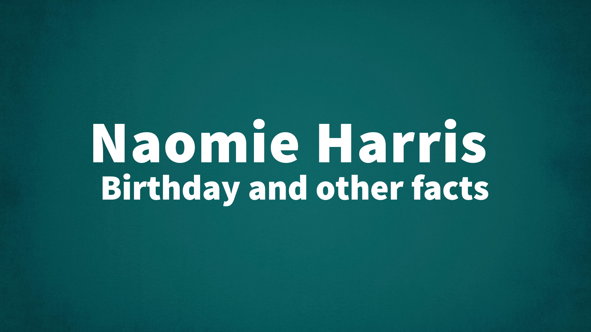title image for Naomie Harris birthday