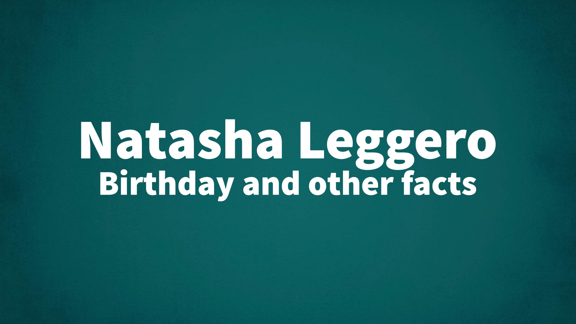 title image for Natasha Leggero birthday
