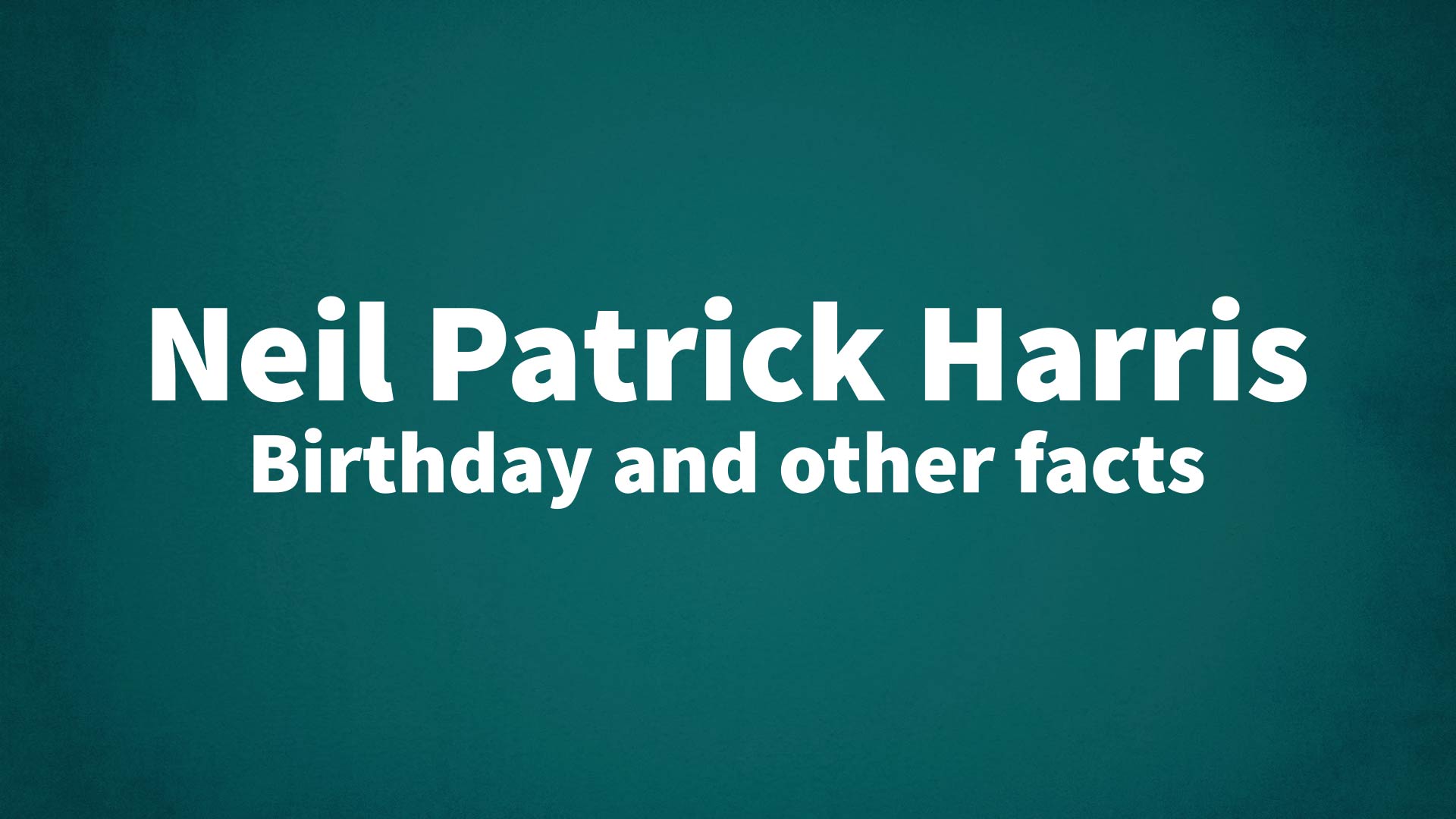 title image for Neil Patrick Harris birthday