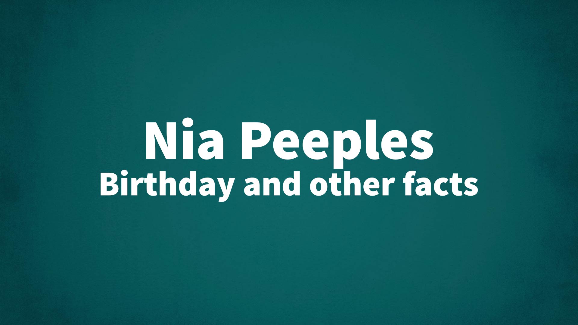 title image for Nia Peeples birthday