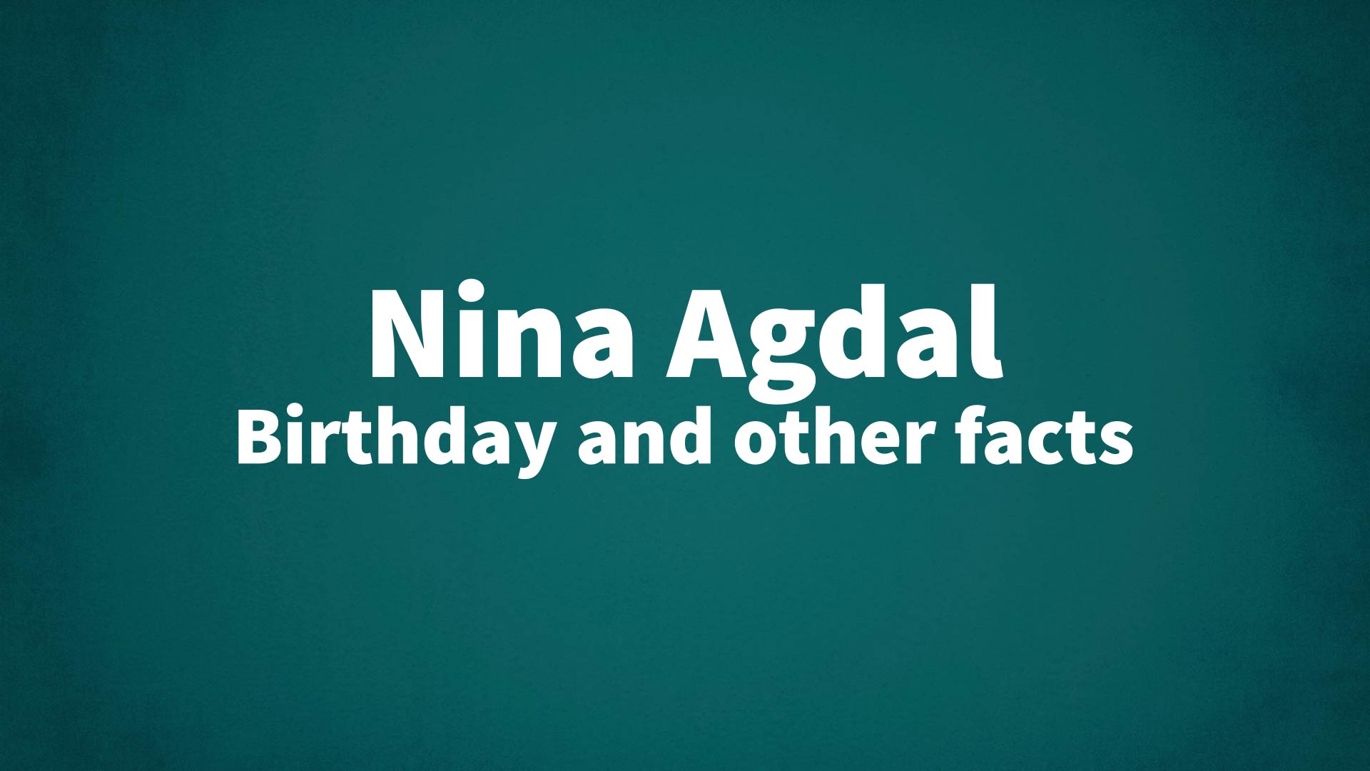 title image for Nina Agdal birthday