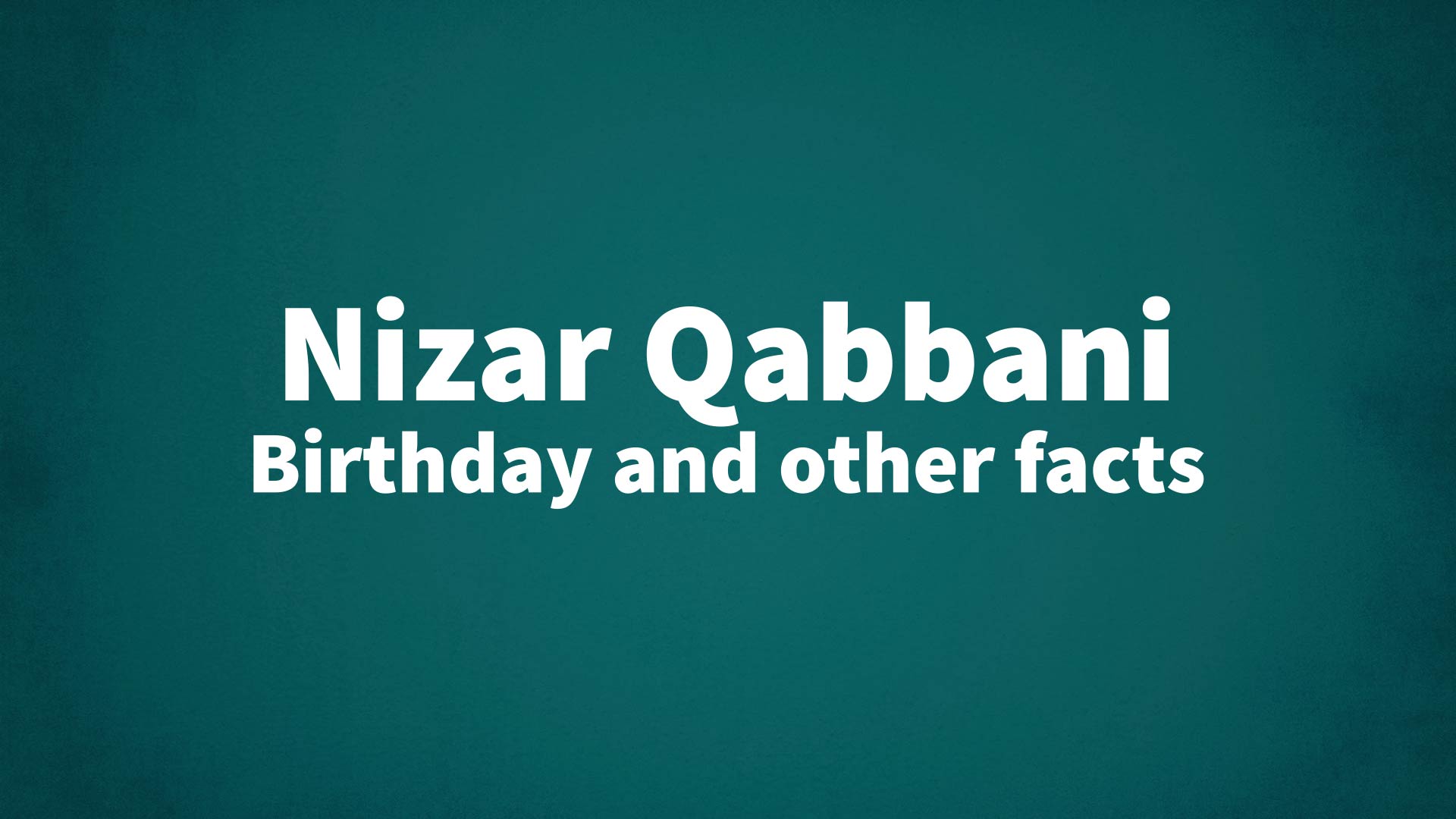 title image for Nizar Qabbani birthday