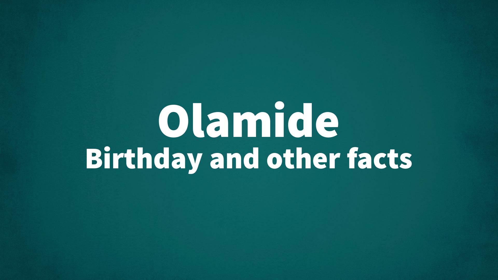 title image for Olamide birthday