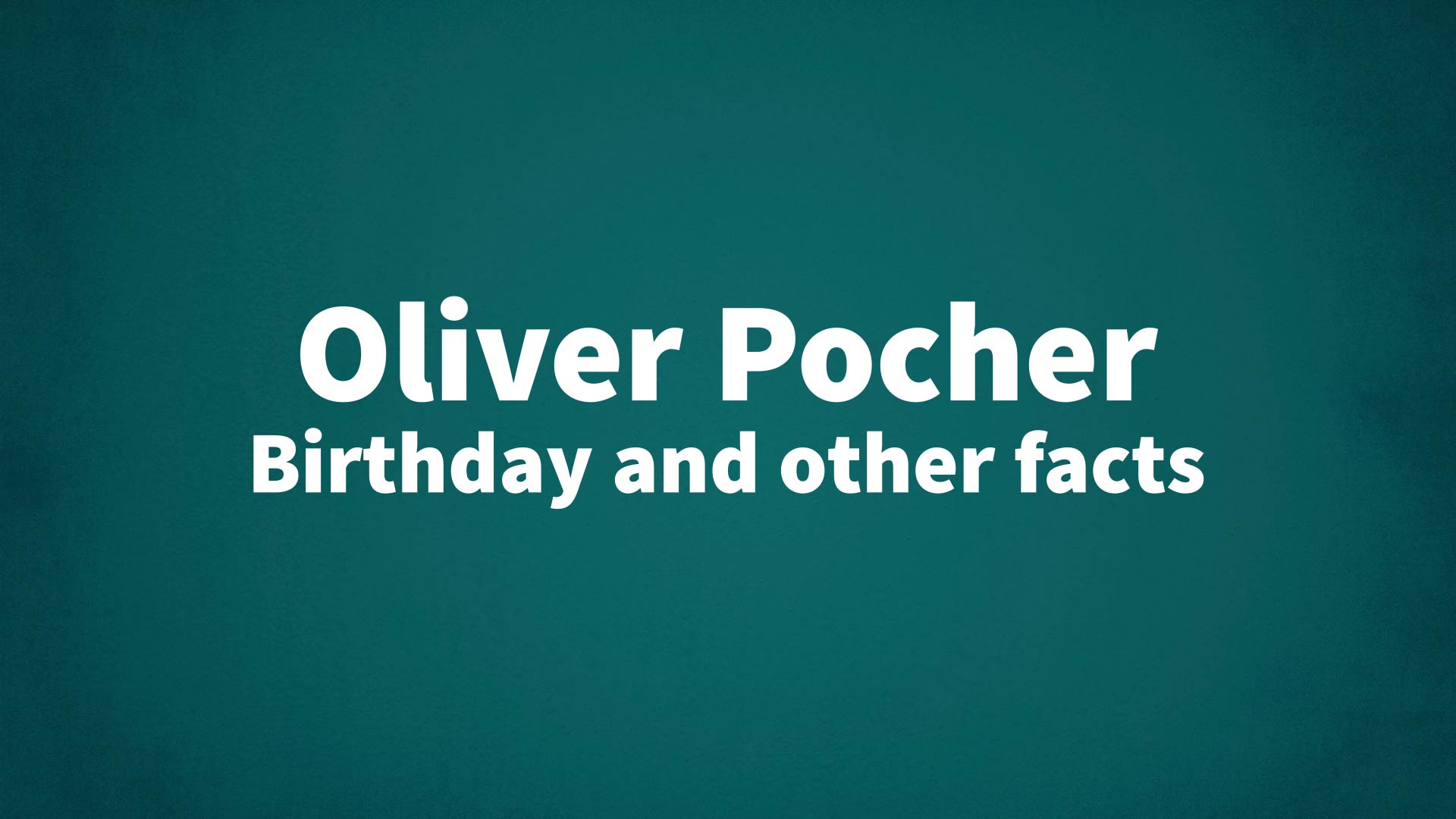 title image for Oliver Pocher birthday
