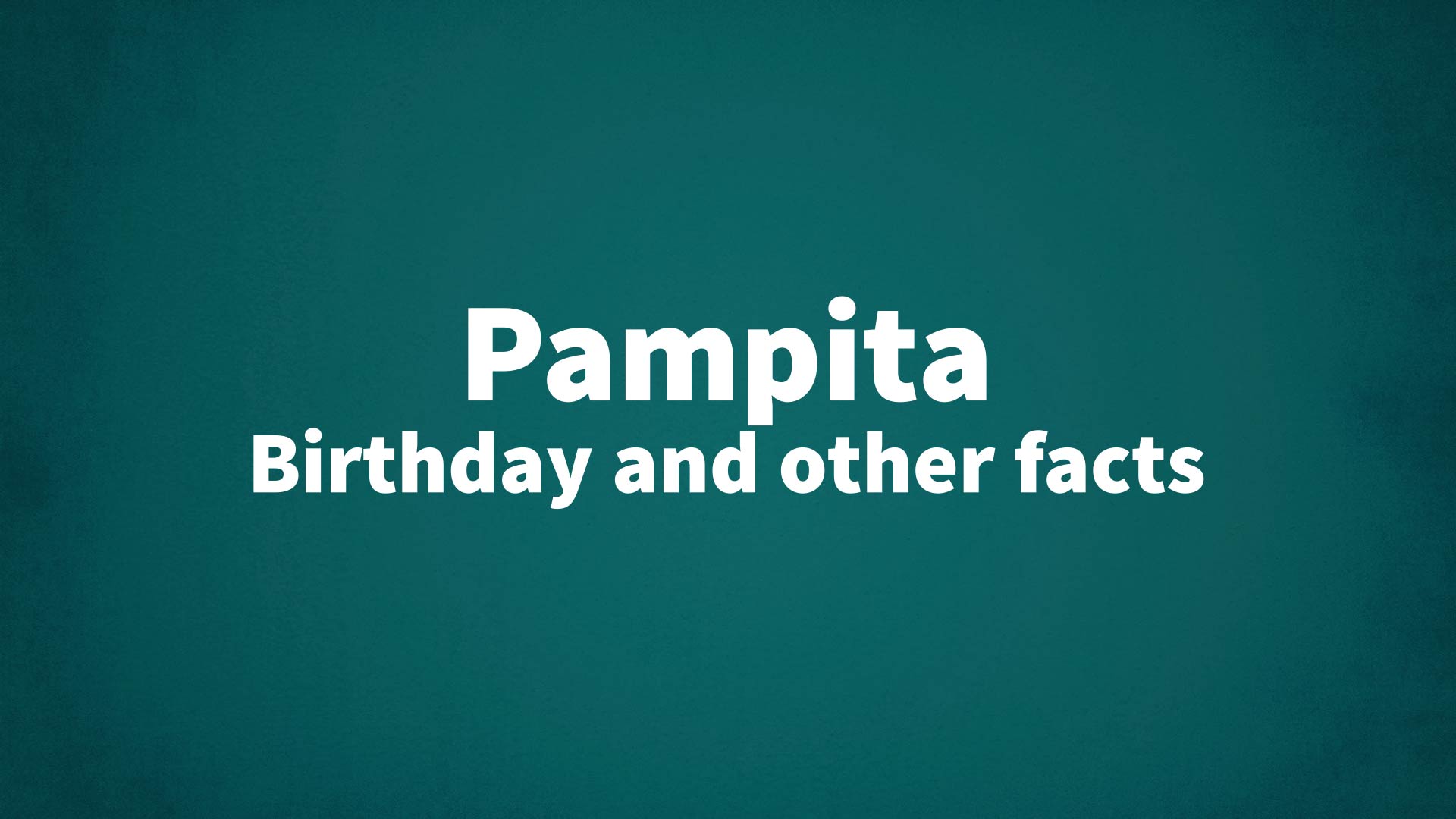 title image for Pampita birthday