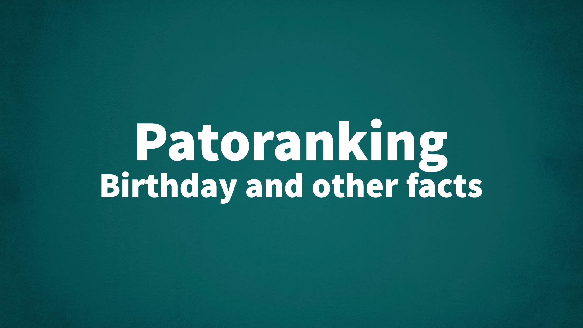 title image for Patoranking birthday