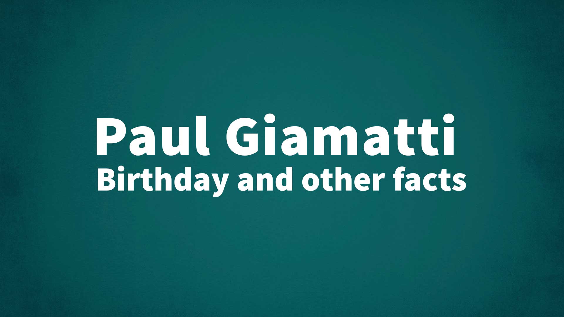 title image for Paul Giamatti birthday