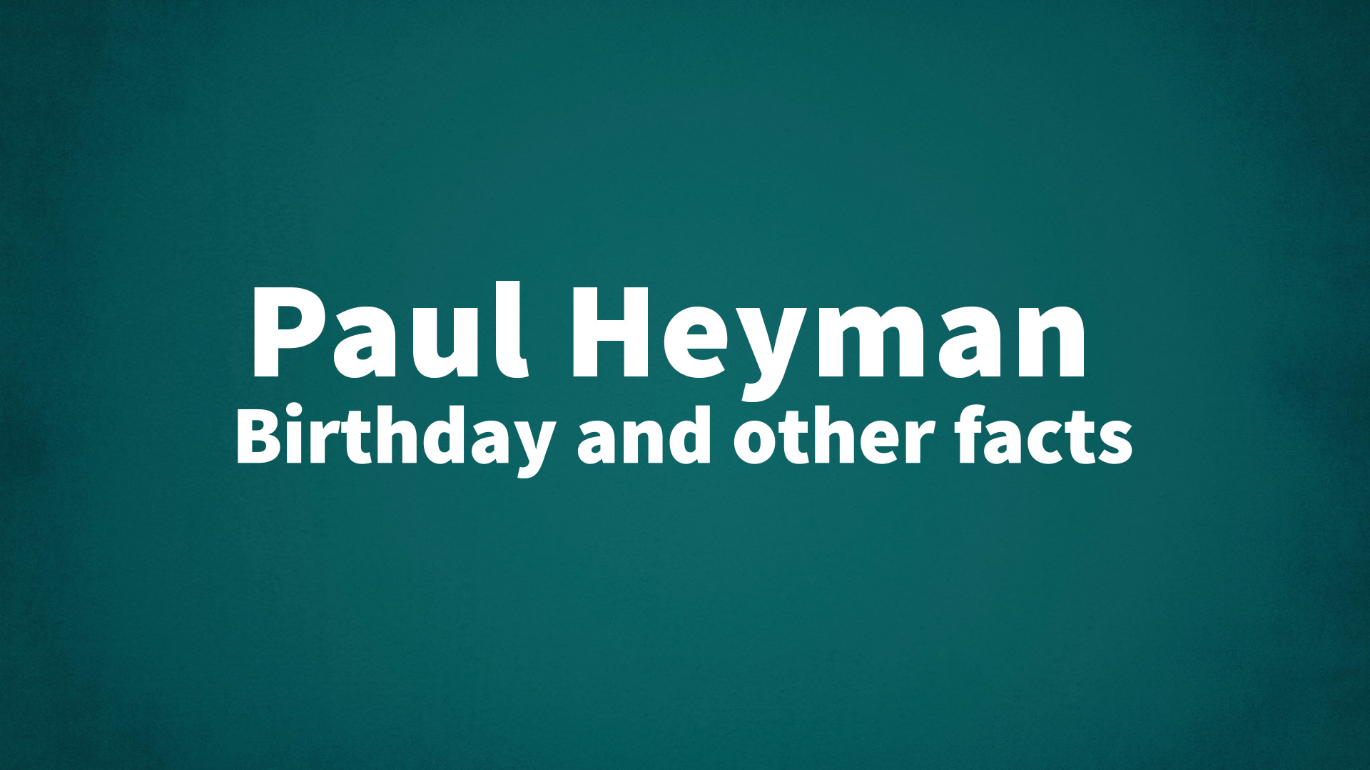 title image for Paul Heyman birthday