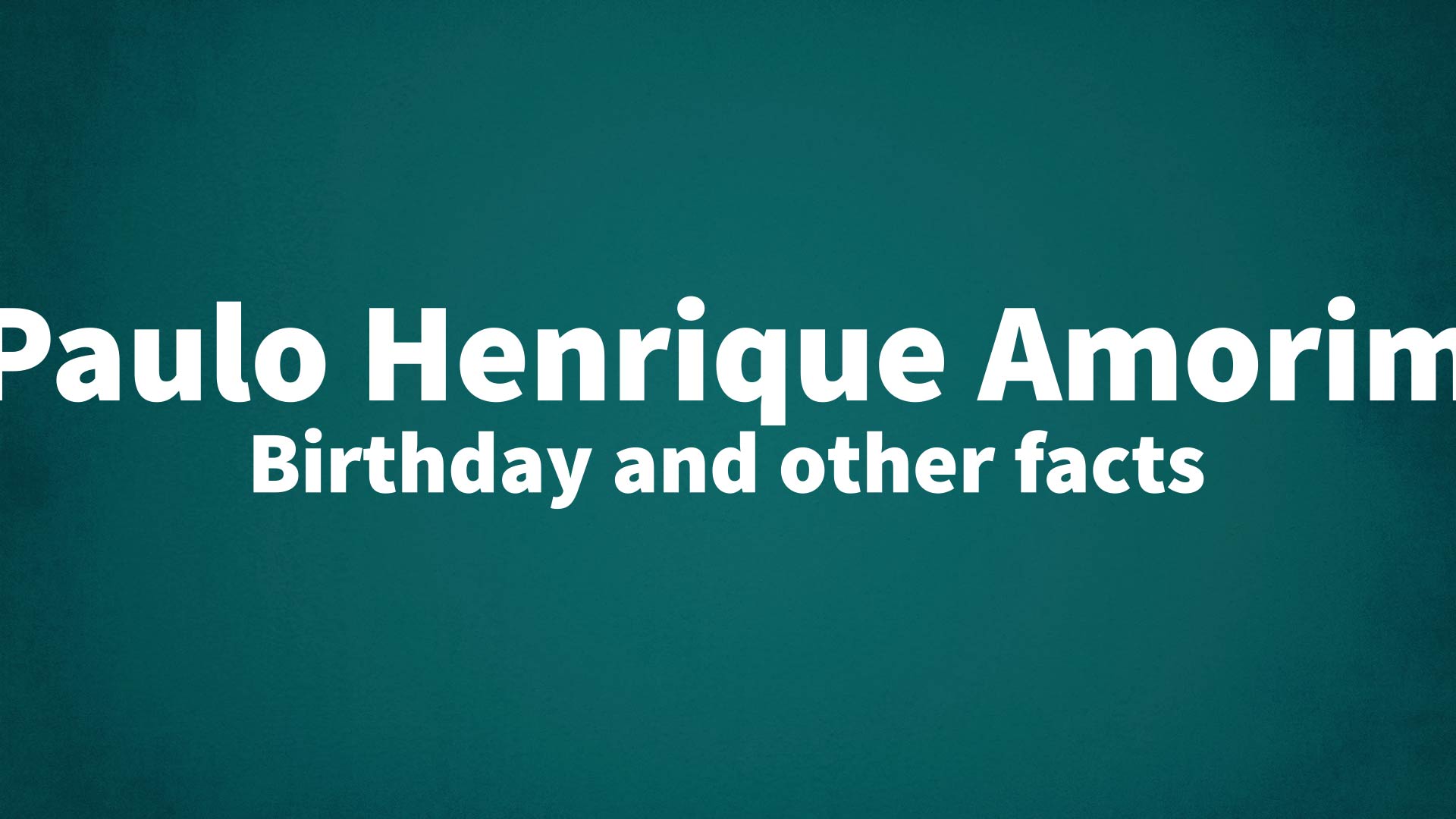 title image for Paulo Henrique Amorim birthday